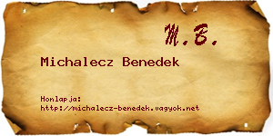 Michalecz Benedek névjegykártya