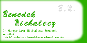 benedek michalecz business card